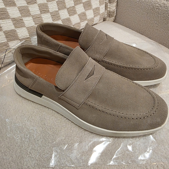 Wolf & Shepherd Crossover Penny Loafer Suede Leather Mens Size 11 M - Picture 3 of 15